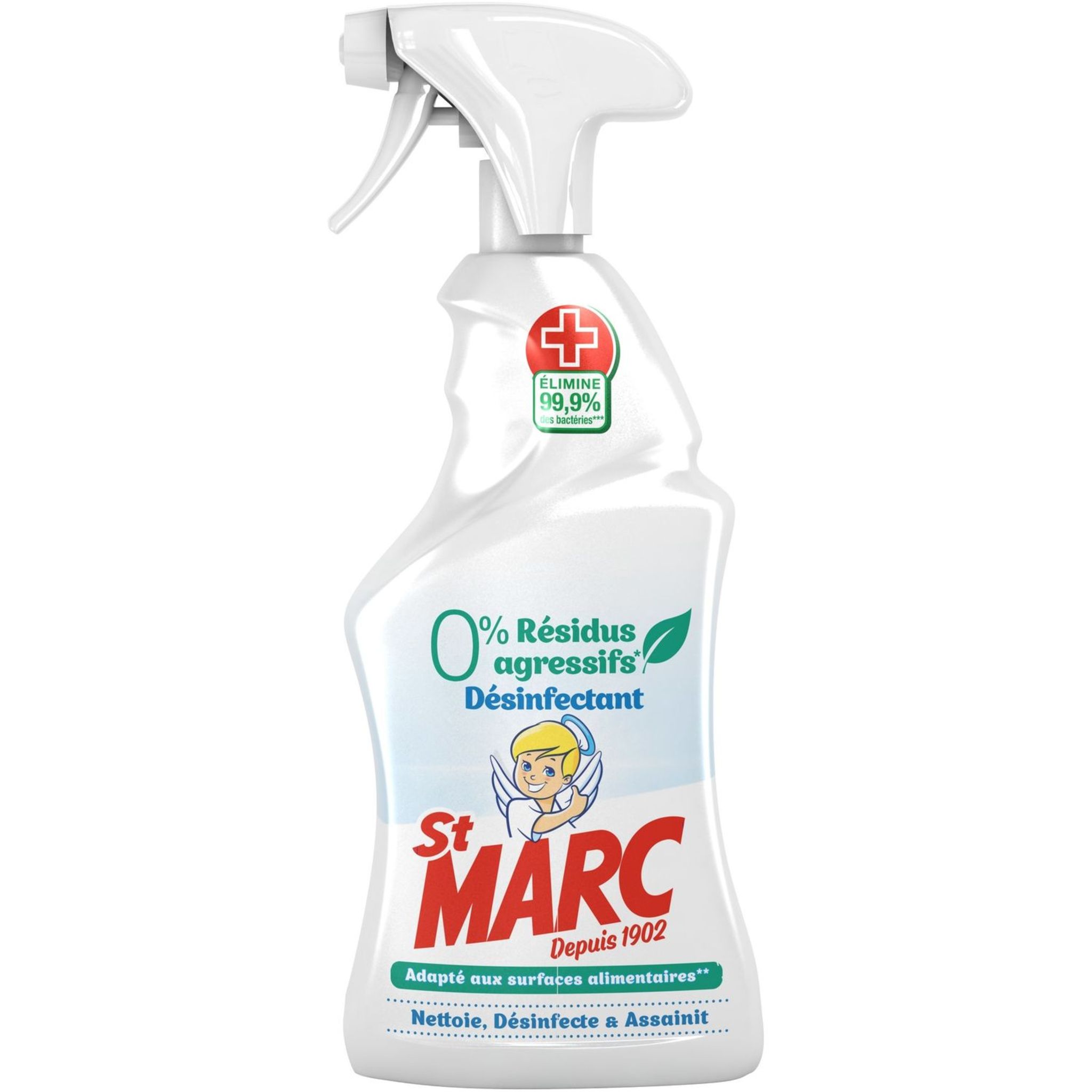 ST MARC Spray désinfectant 0% résidus agressifs 500ml pas cher 