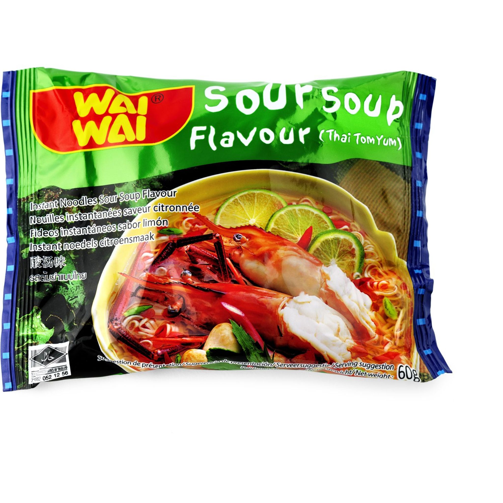 Nouilles instantanées saveur piment fort WAI WAI : les 3 sachets