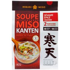 HIKARI Soupe miso instantannée kanten vermicelles d'algues sésame épicés 3 portions 57,9g