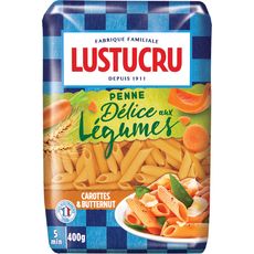 LUSTUCRU Lustucru Penne aux carottes et butternut, cuisson rapide 5min 400g 400g