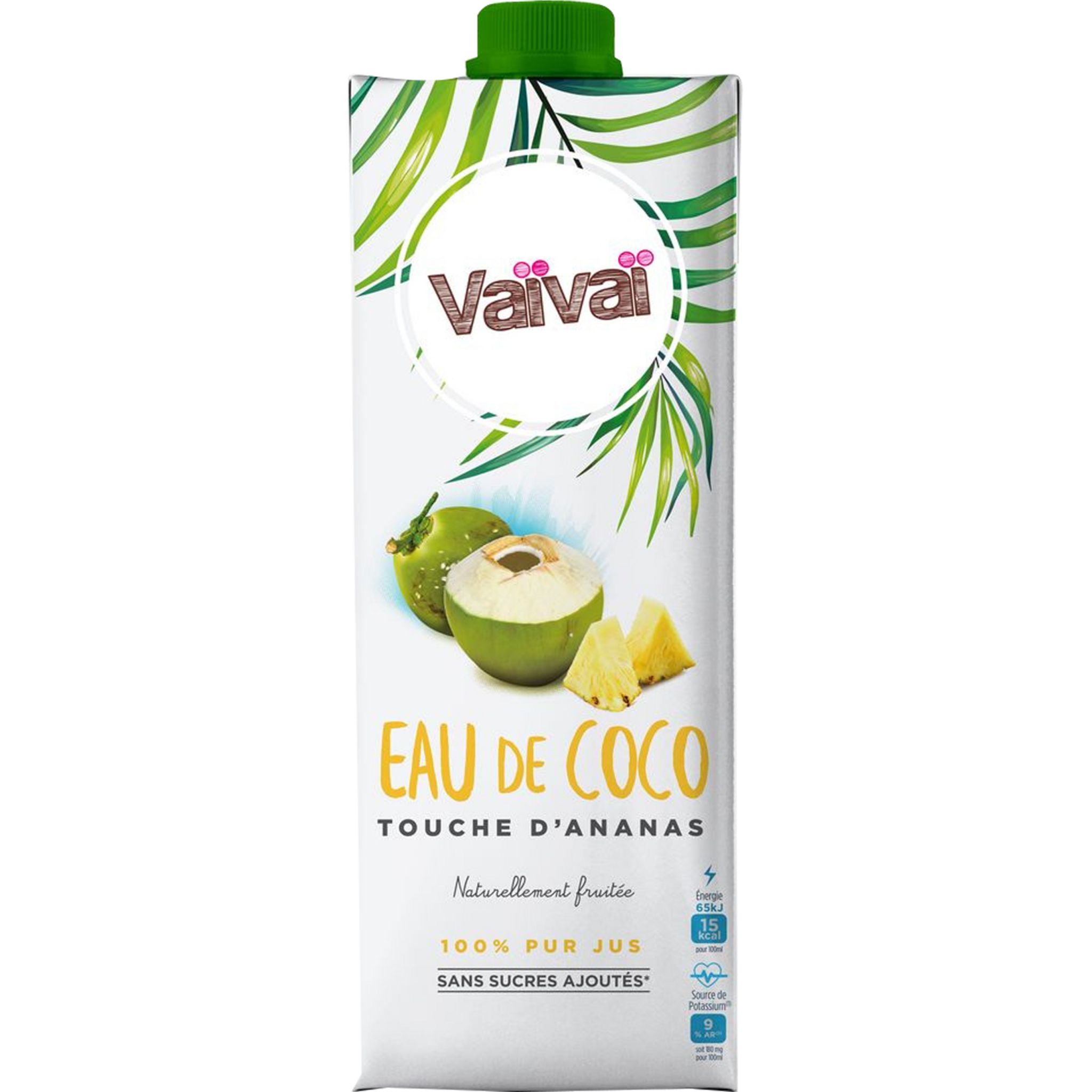 AUCHAN Eau de coco sans sucre ajouté briquette 33cl pas cher