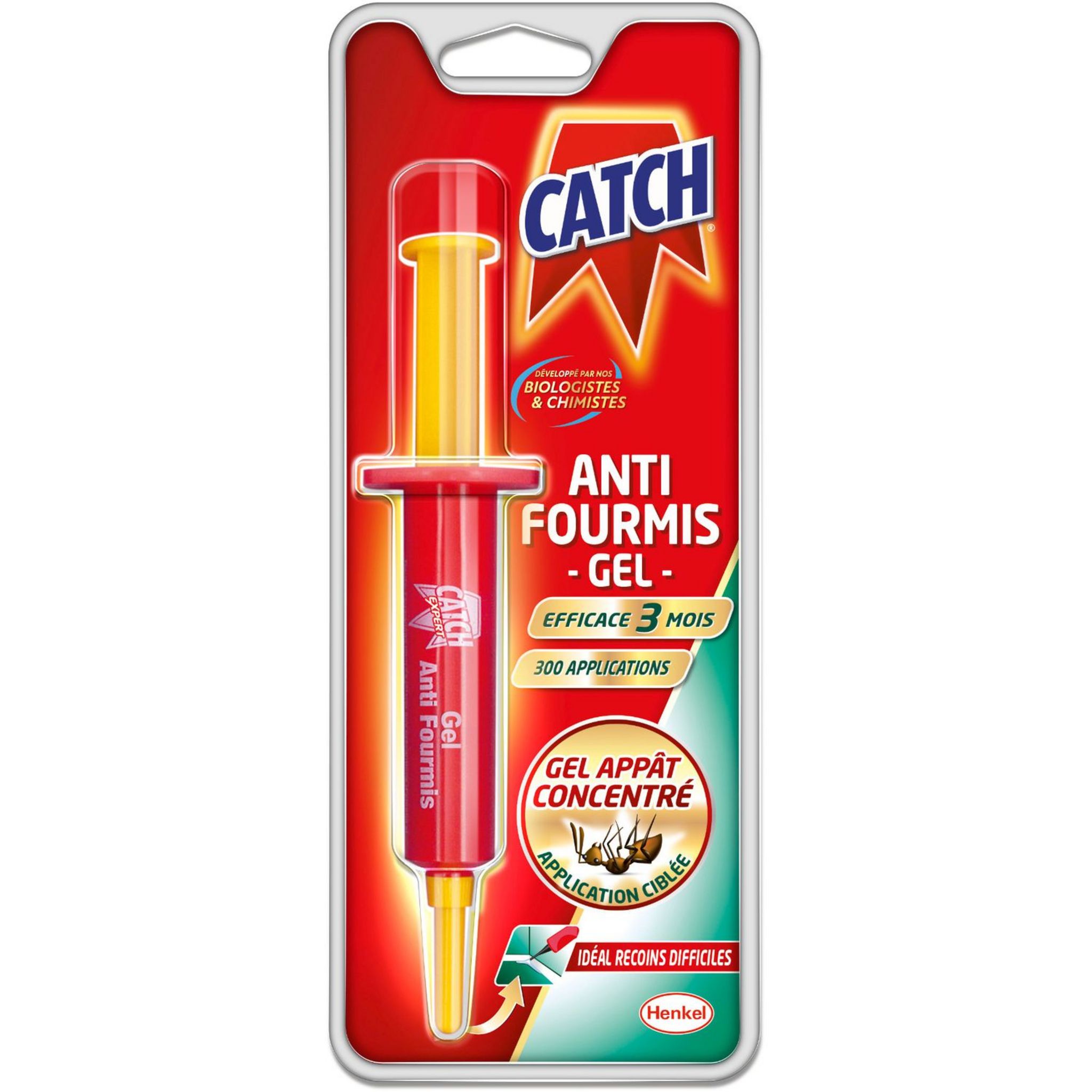 CATCH Gel appât concentré anti-fourmis efficace 3 mois 1 seringue