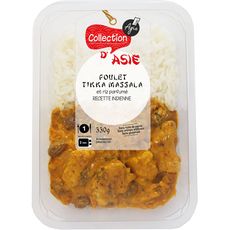 poulet tikka massala riz 330g pas cher à prix Auchan