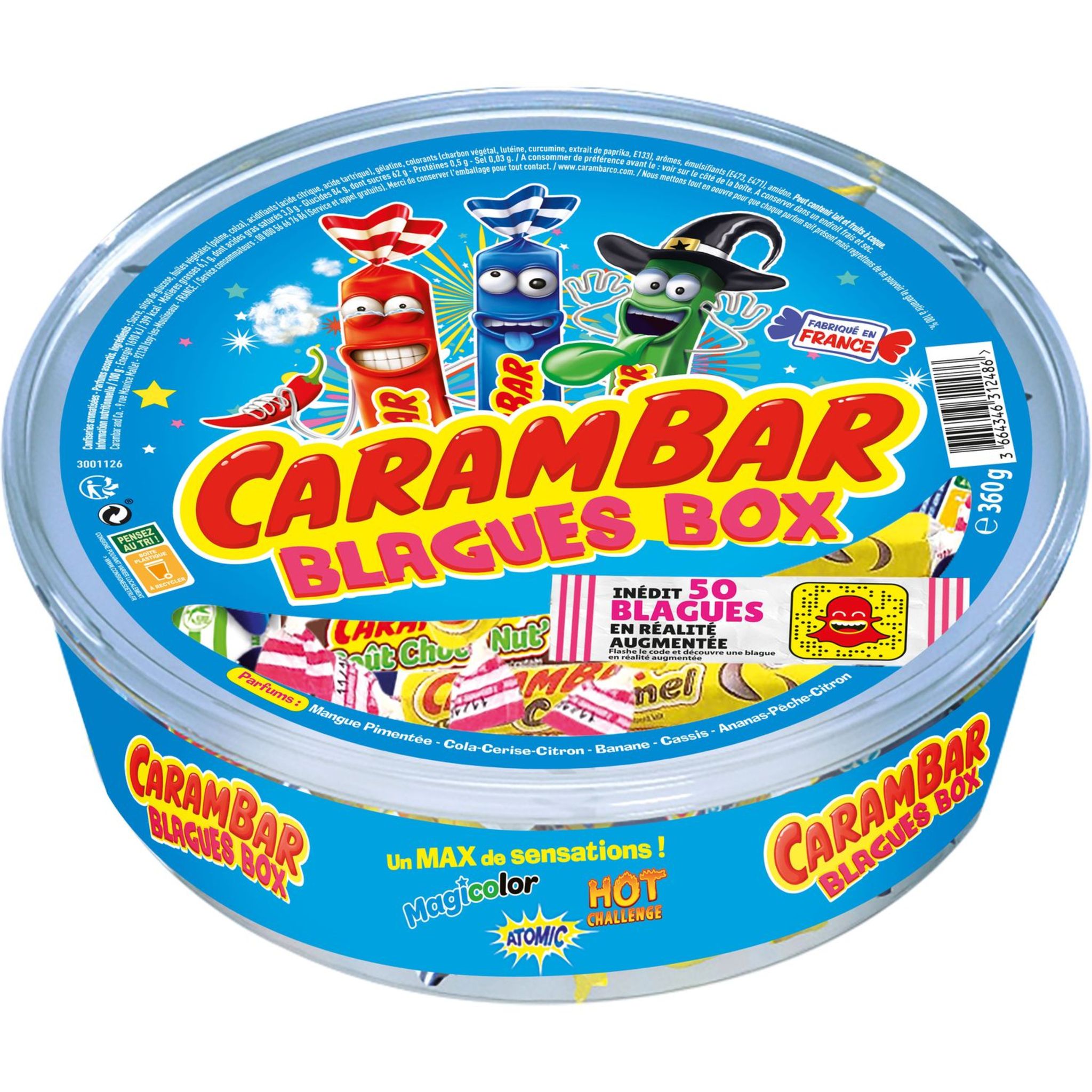 Bonbon Carambar Atomic citrique pas cher