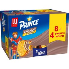 PRINCE Biscuits fourrés goût chocolat 8+4 paquets offerts 12x300g