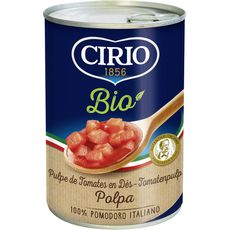 CIRIO Cirio Pulpe de tomates bio en dés 100% italiennes 400g 400g