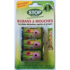 STOP INSECTES Rubans anti-mouches décorés 3 rubans