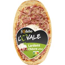 SODEBO Pizza l'Ovale lardons & chèvre affiné 200g