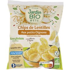 JARDIN BIO ETIC Chips de lentilles aux petits pois oignon sans gluten 50g