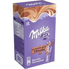 MILKA Milka chocolat en poudre recette onctueuse stick 180gr pas cher 