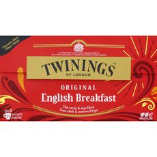 TWININGS Original English breakfast thé corsé et équilibré 25 sachets 40g