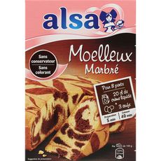 Alsa Alsa Preparation Pour Moelleux Marbre Sans Colorant Sans Conservateur 435g 8 Parts 435g Pas Cher A Prix Auchan