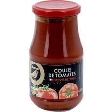 AUCHAN GOURMET Coulis de tomates fabriqué en France, en bocal 430g