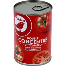 AUCHAN Double concentré de tomates origine France 440g