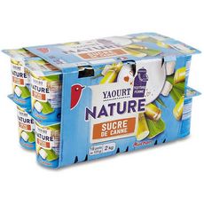 Auchan Yaourt Nature Au Sucre De Canne 16x125g Pas Cher A Prix Auchan