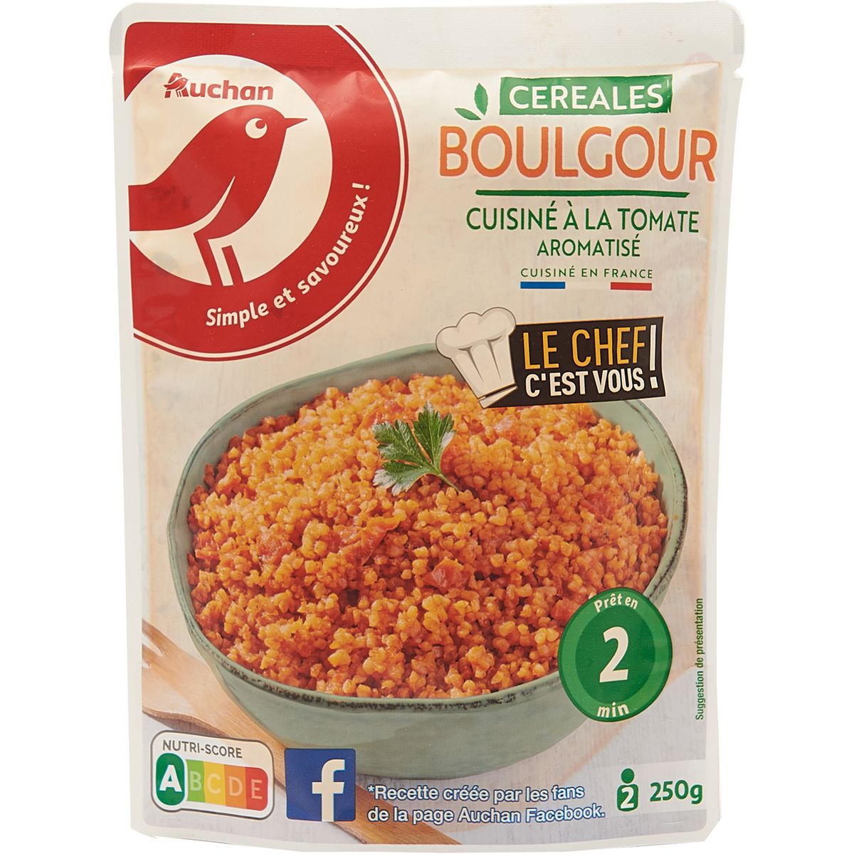 CÉRÉAL BIO Quinoa et boulgour à l'indienne sachet express 1 personne 220g  pas cher 