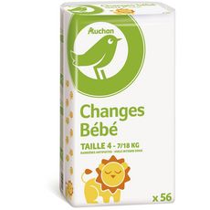 Auchan Essentiel Couches Bebe Taille 4 7 18kg 56 Couches Pas Cher A Prix Auchan
