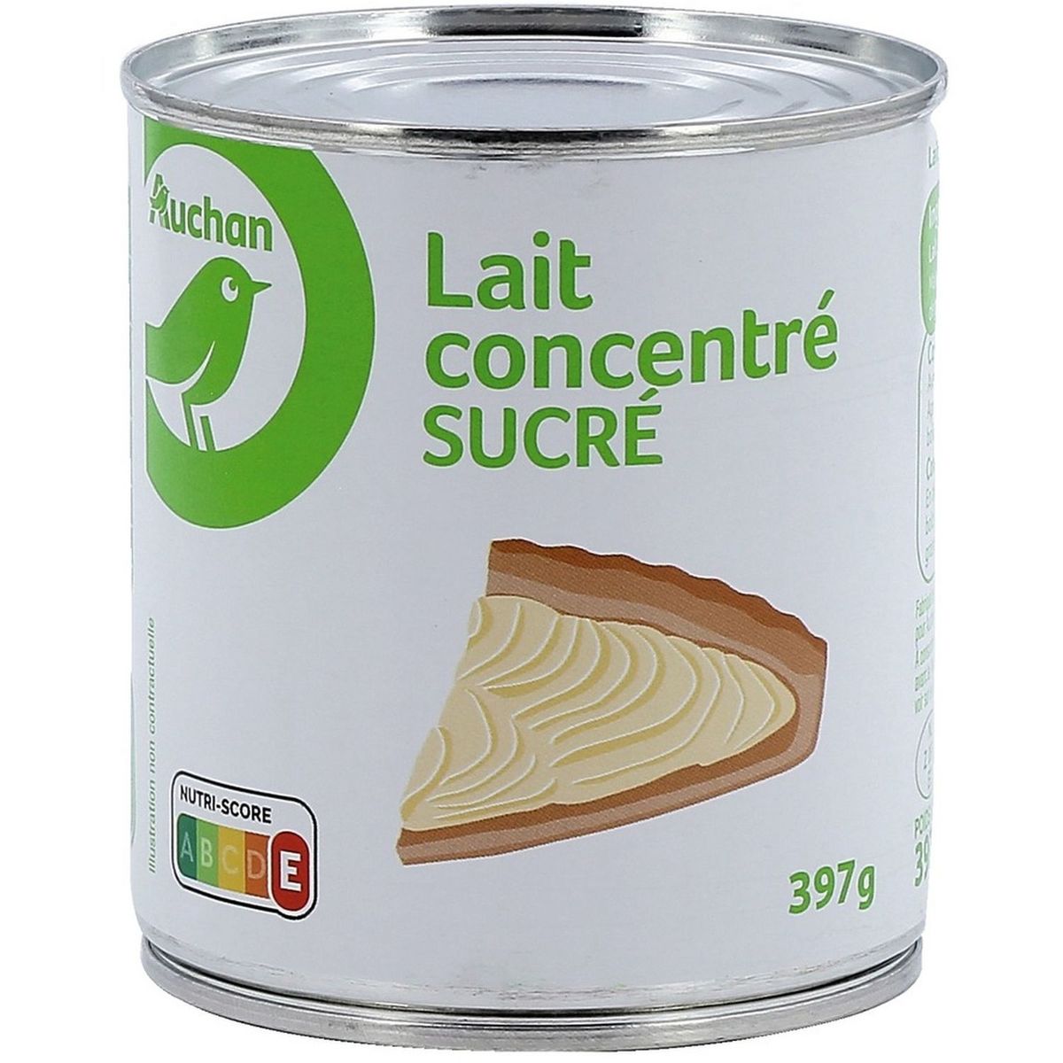 AUCHAN ESSENTIEL Lait concentré sucré 397g pas cher 