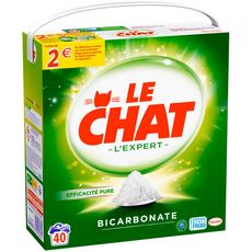 Le Chat Lessive Poudre Au Bicarbonate 40 Lavages 2 8kg Pas Cher A Prix Auchan