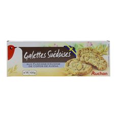 Auchan Galettes Suedoises Aux Flocons D Avoine 14 Biscuits 100g Pas Cher A Prix Auchan