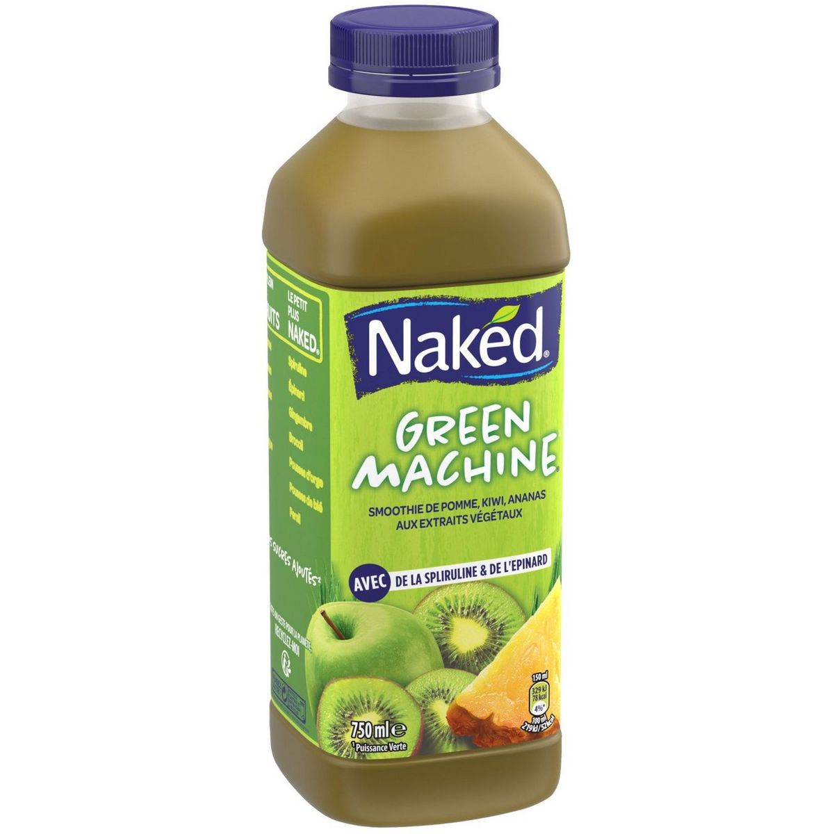 Smoothie green machine pommes, kiwis et ananas 750ml pas cher 