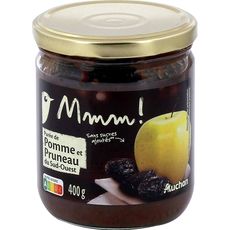 Auchan Gourmet Puree De Pomme Et Pruneau Du Sud Ouest Sans Sucres Ajoutes En Bocal 400g Pas Cher A Prix Auchan