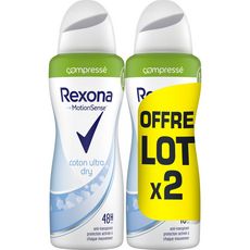 REXONA Rexona déodorant femme coton compressé atomiseur 2x100ml 2x100ml