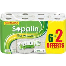 SOPALIN Essuie-tout blanc sur mesure  6+2 offerts