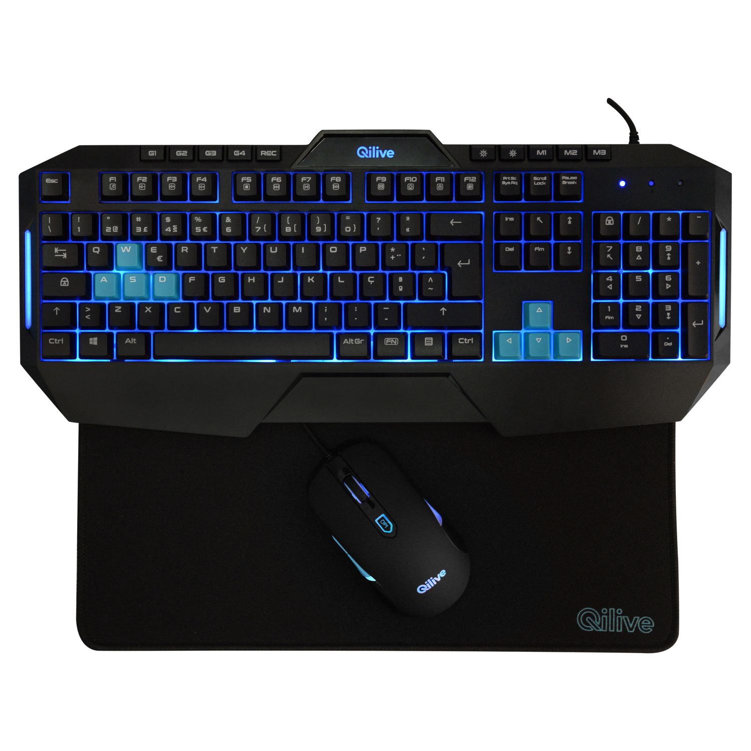 Pack clavier souris gaming - Designed by GG, Souris M8, tapis XXL