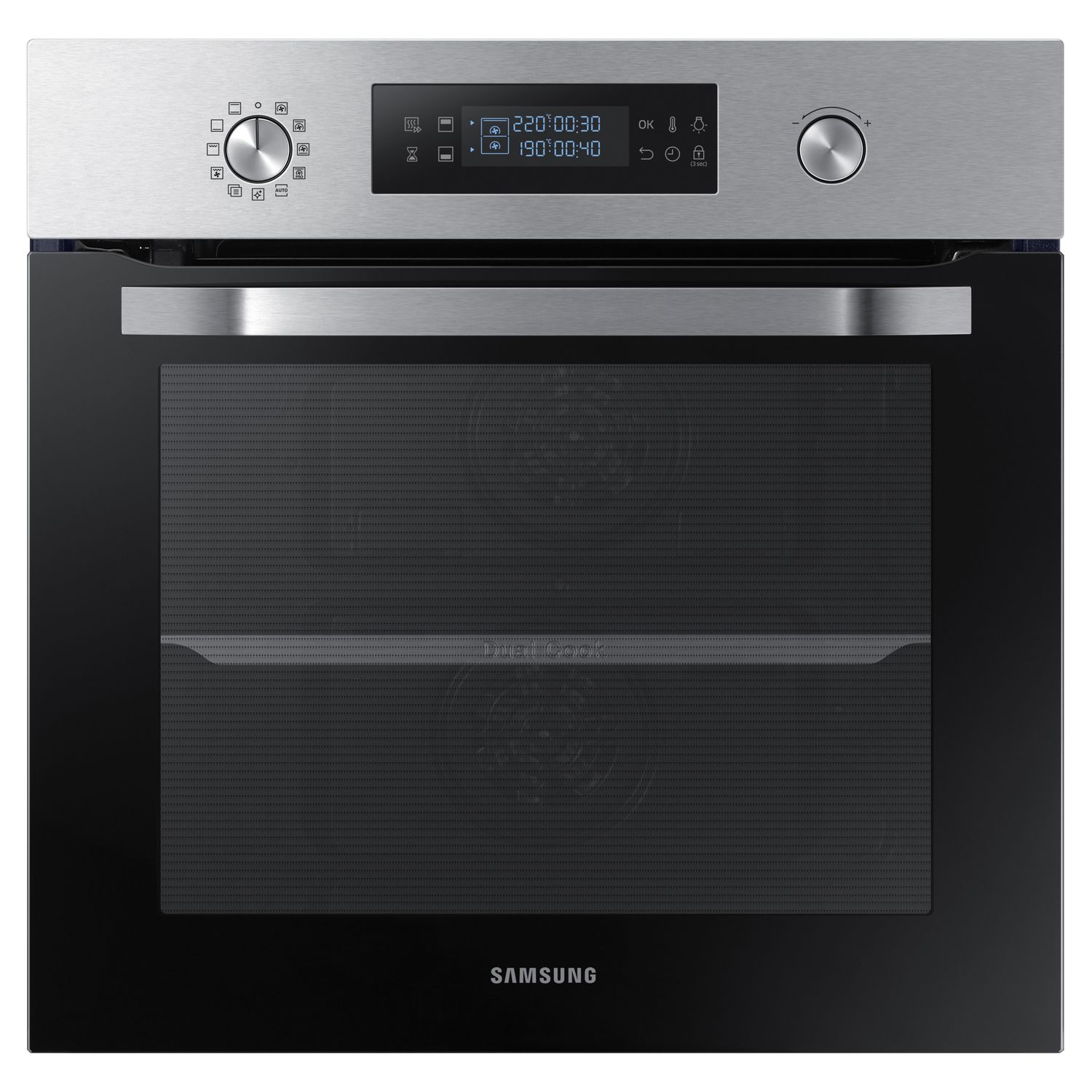 SAMSUNG Four encastrable NV64R3571BS, 64 L, Multifonction, Chaleur pulsée,  Nettoyage pyrolyse, 2 cavités indépendantes pas cher 