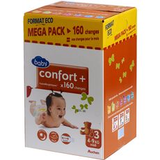 Auchan Auchan Baby Confort Couches Mega Pack Taille 3 4 9kg X40 40 Couches Pas Cher A Prix Auchan