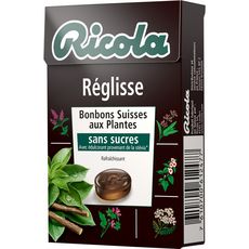 RICOLA Bonbons suisses aux plantes sans sucres saveur réglisse 50g