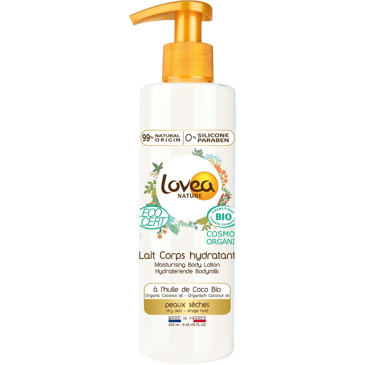 Lovea Lait Corps Huile de Coco Bio - 250ml