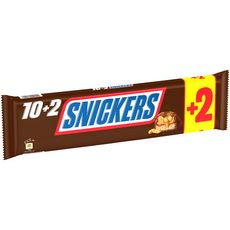SNICKERS Barres de chocolat 10+2 offertes 600g