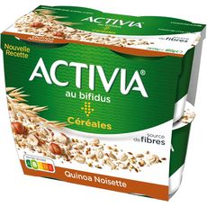 ACTIVIA Yaourt céréales quinoa noisette bifidus 4x120g