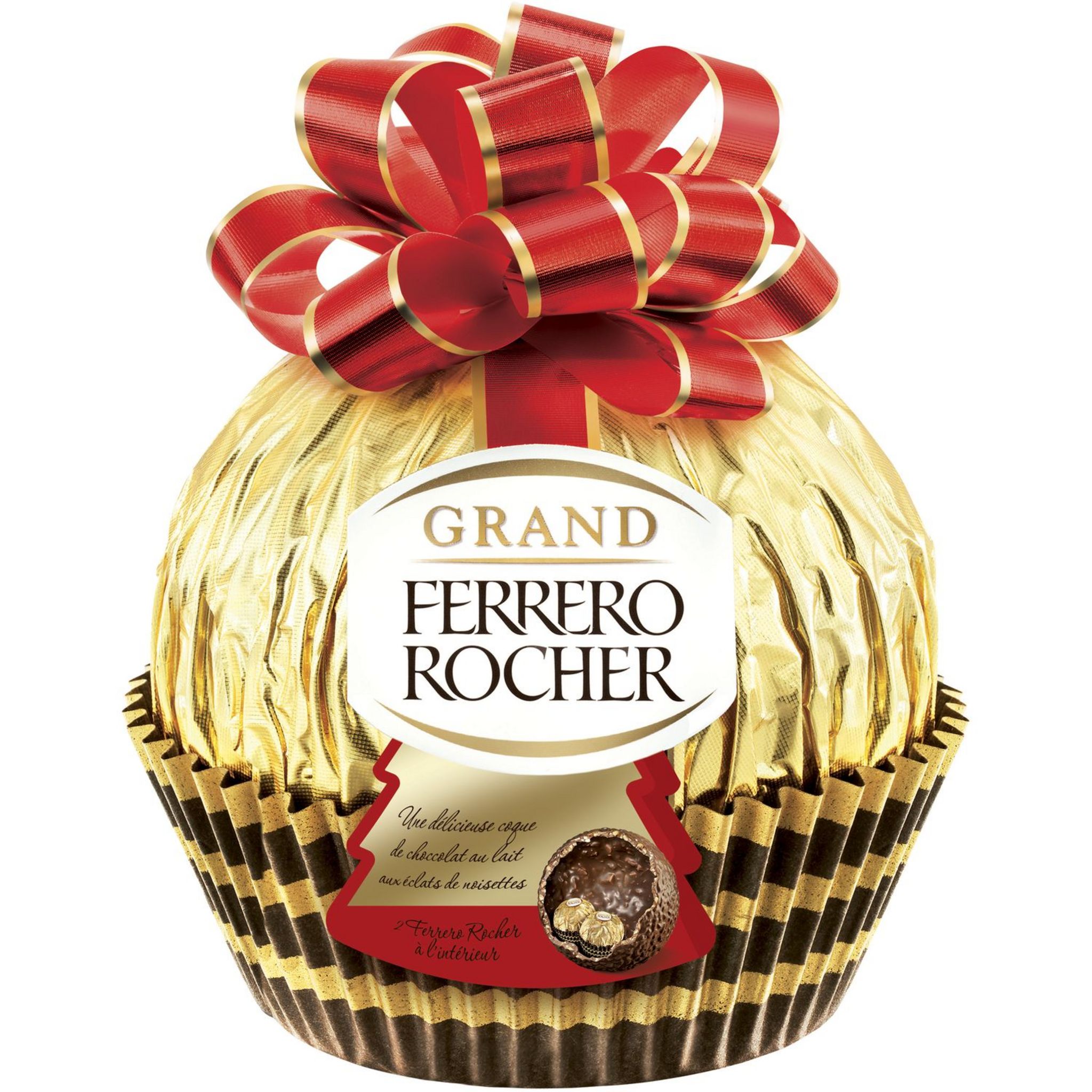 Ferrero Rocher moulage oeuf chocolat au lait avec éclats de