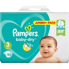PAMPERS Baby-dry couches taille 3 (6-10kg) 90 couches
