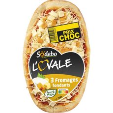 SODEBO L'Ovale pizza 3 fromages fondants 200g