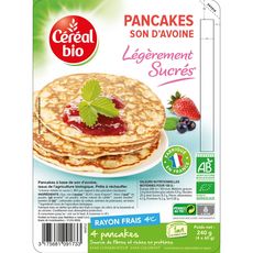 Céréal bio Pancake son d'avoine légèrement sucré 240g pas cher à prix