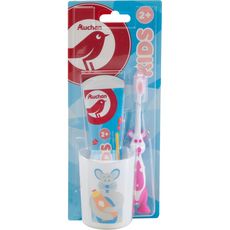 Auchan Kit Enfants Pour Les Dents Brosse Dentifrice Gobelet 3 Produits Pas Cher A Prix Auchan