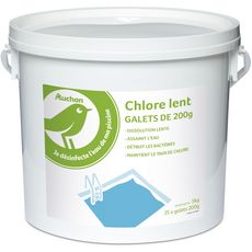 AUCHAN Auchan Chlore multifonction dissolution lente en galets pour piscine 5kg 5kg