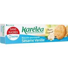 KARELEA Biscuits gourmands sésame vanille sans sucres 132g