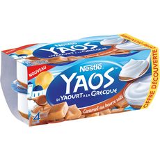 YAOS Yaos yaourt sur lit de caramel 4x125g offre découverte