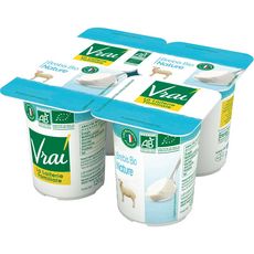 Vrai Yaourt Nature Bio Au Lait De Brebis 4x1g Pas Cher A Prix Auchan