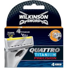 WILKINSON Quattro Titanium Precision recharges lames de rasoir 4 recharges