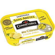 CONNETABLE Connetable sardines sans arête citron huile olive 140g