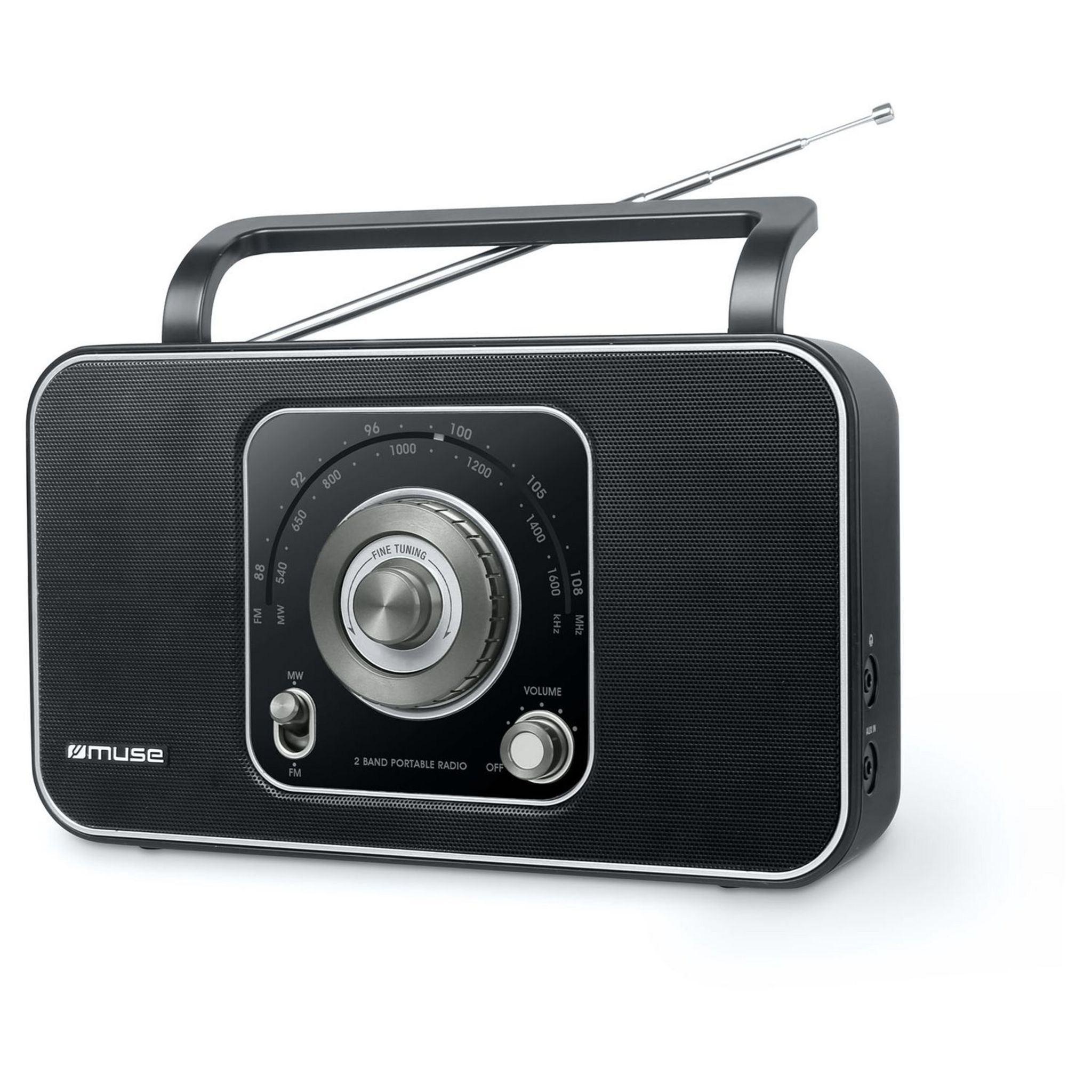 MUSE Radio portable FM M-228 DB - Noir pas cher 