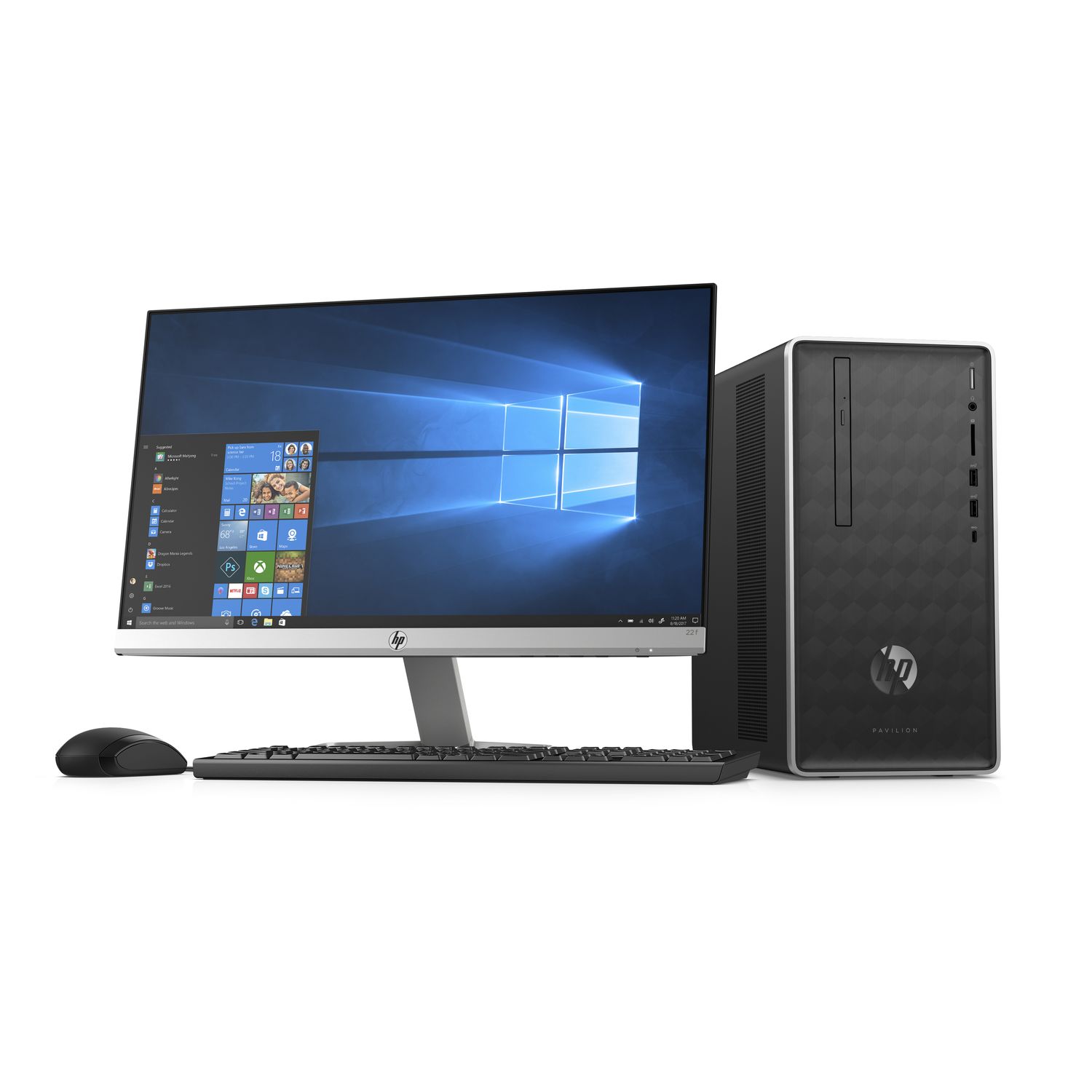 HP Ordinateur de bureau Pavillon Desktop PC Bundle 590-A0042NFM