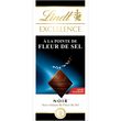 LINDT Excellence tablette de chocolat noir à la pointe de fleur de sel 100g