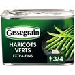 CASSEGRAIN Haricots verts extra-fins sélection cueillis et rangés main 390g
